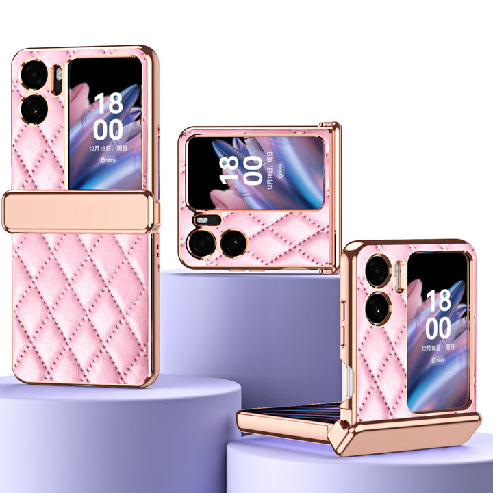 Karierte Kunstleder Hülle/Case für Oppo Find N2 Flip | ZITOCASES®