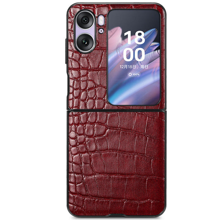 Krokodil Kunstleder Hülle/Case für Oppo Find N2 Flip | ZITOCASES®