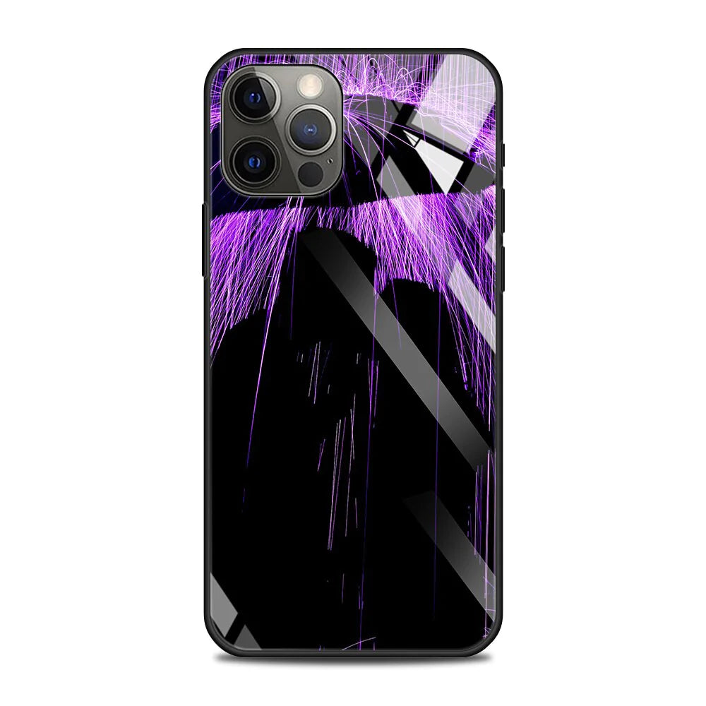 Lila Blumen Motiv Panzerglas Hülle/Case für iPhone 11, 12-Serie | ZITOCASES®