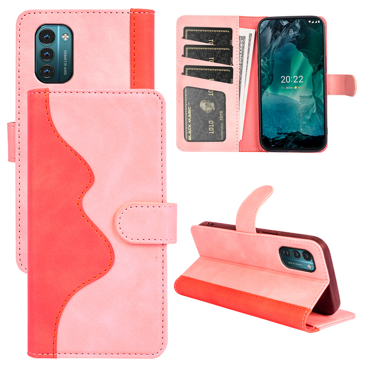 Zweifarbige Kunstleder Klapp Hülle/Flip Case für Nokia X30, XR21, XR20, X20, X6, X5, G60, G50, G42, G22, G21, G20, G11, G10, 8.3, 8, 7.2, 7.1, 6.2, 6, 5.4 | ZITOCASES®