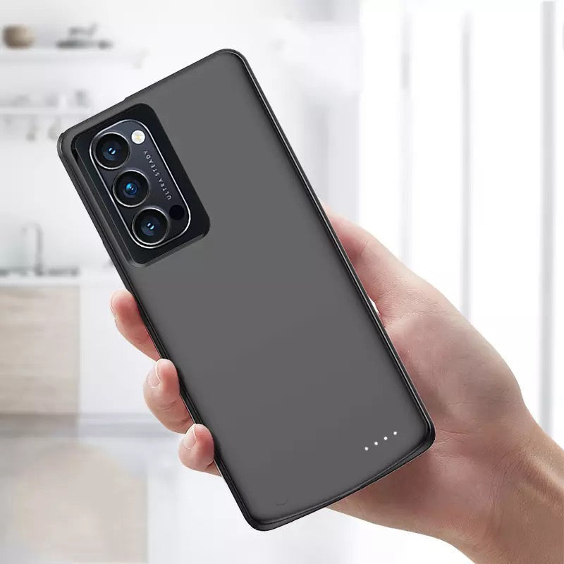 Akku/Batterie Powerbank ladende Hülle/Case mit integriertem Akku für Oppo Reno 13, 13 Pro, 12, 12 Pro, 11, 11 Pro, 10, 10 Pro, 9, 9 Pro, 9 Pro Plus, 8, 8T, 8 Pro, 7, 7 Pro, 7 SE, 6, 4, 4 Pro, 3, 3 Pro, Find X8, X8 Pro, X7, X7 Ultimate, X6, X6 Pro, X5 | ZITOCASES®