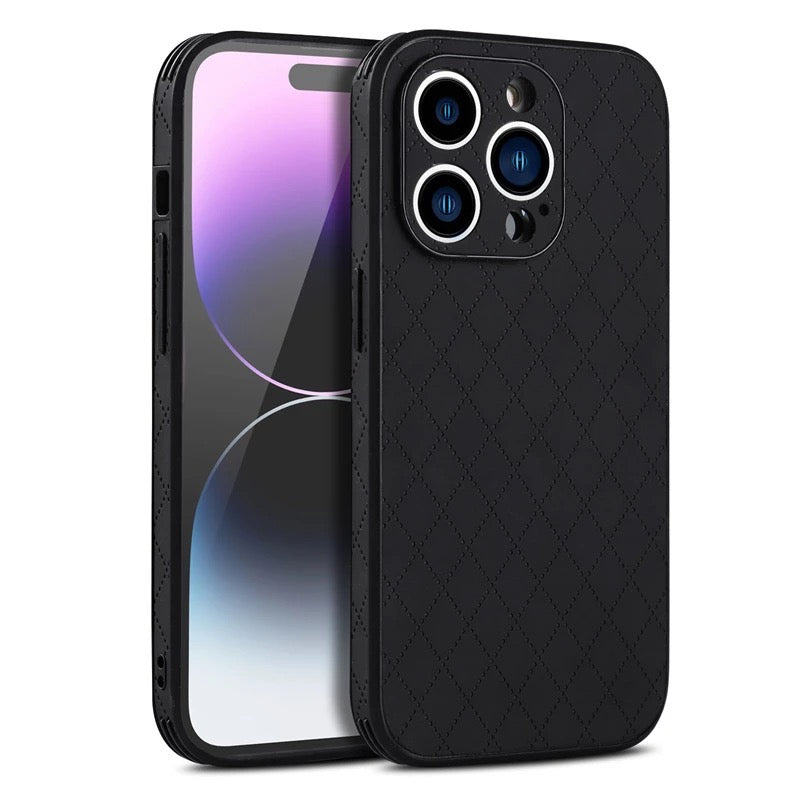 Karierte dünne Kunstleder Hülle/Case verschiedene Farben für iPhone 16, 16 Plus, 16 Pro, 16 Pro Max, 15, 15 Plus, 15 Pro, 15 Pro Max, 14, 14 Plus, 14 Pro, 14 Pro Max, 13, 13 Pro, 13 Pro Max, 13 Mini, 12, 12 Pro, 12 Pro Max, 12 Mini, SE, 11, 11 Pro | ZITOCASES®