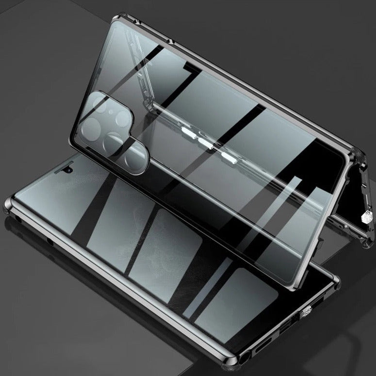 360° [SICHTSCHUTZ 9H-Glas] Aluminium Vollschutz Hülle/Case für Samsung Galaxy S25, S25 Plus, S25 Ultra, S24, S24 Plus, S24 Ultra, S24 FE, S23 FE, S23, S23 Plus, S23 Ultra, S22, S22 Plus, S22 Ultra, S21, S21 Plus, S21 Ultra, S21 FE, S20 | ZITOCASES®