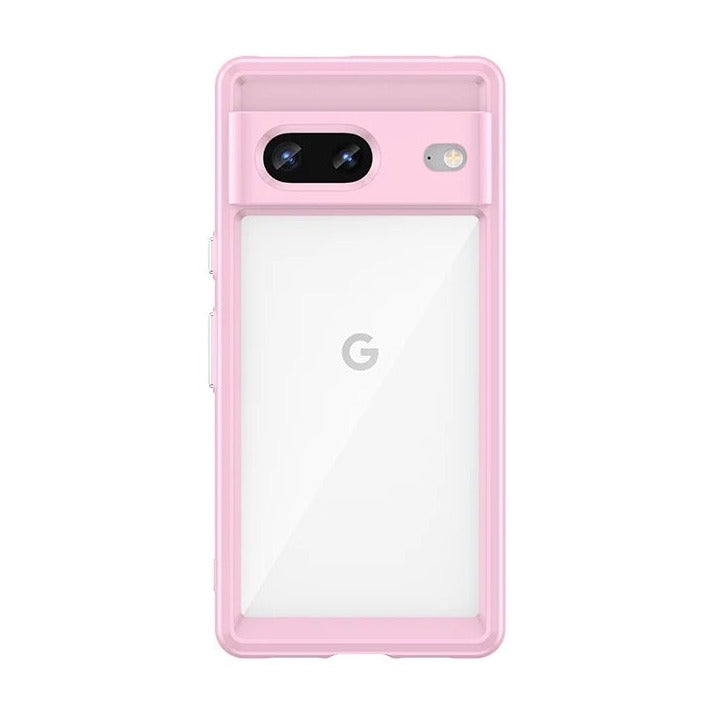 Transparente Silikon/Plastik Hülle/Case mit buntem Rahmen für Google Pixel 9, 9 Pro, 9 Pro XL, 9A, 8, 8 Pro, 8A, 7, 7 Pro, 7A, 6, 6 Pro, 6A, 5, 4, 4 XL, 4A, 3 XL, 3A, 3A XL | ZITOCASES®