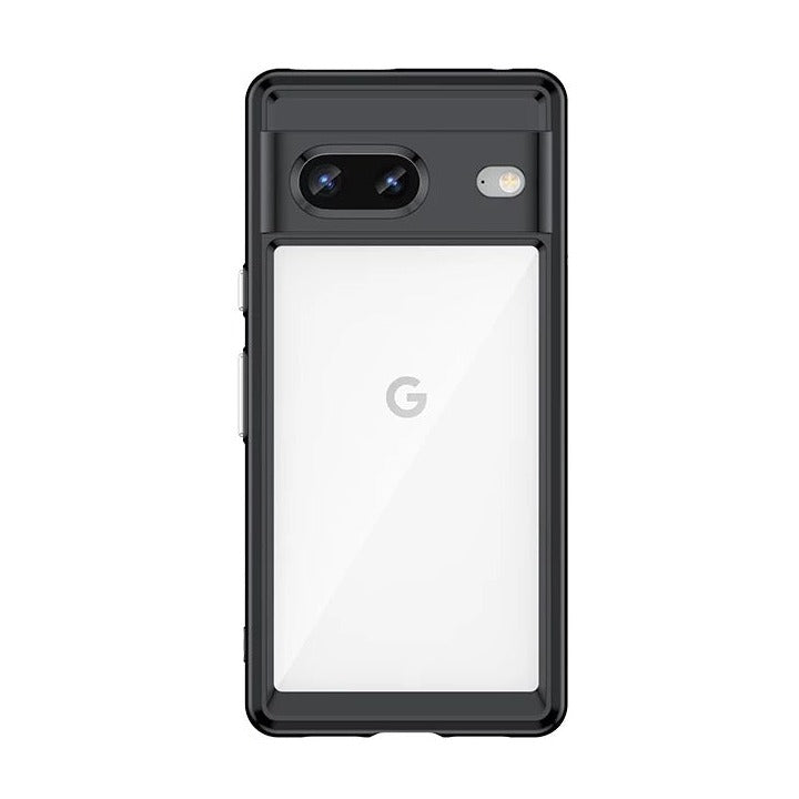 Transparente Silikon/Plastik Hülle/Case mit buntem Rahmen für Google Pixel 9, 9 Pro, 9 Pro XL, 9A, 8, 8 Pro, 8A, 7, 7 Pro, 7A, 6, 6 Pro, 6A, 5, 4, 4 XL, 4A, 3 XL, 3A, 3A XL | ZITOCASES®