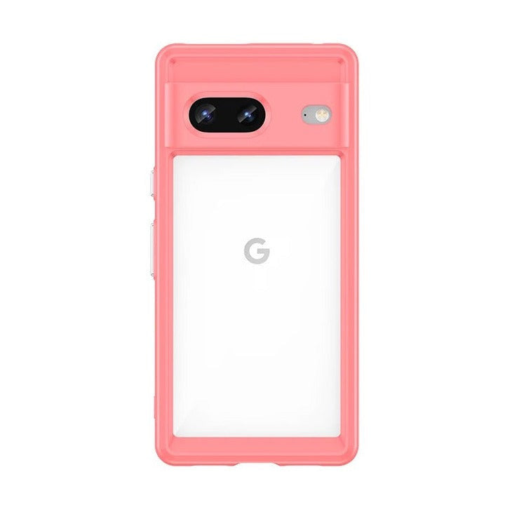 Transparente Silikon/Plastik Hülle/Case mit buntem Rahmen für Google Pixel 9, 8, 7, 6-Serie | ZITOCASES®