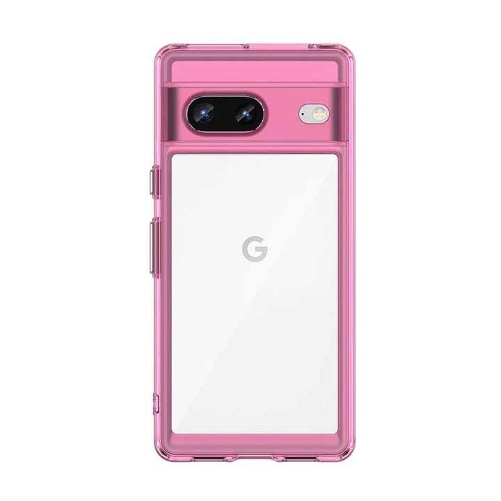 Transparente Silikon/Plastik Hülle/Case mit buntem Rahmen für Google Pixel 9, 9 Pro, 9 Pro XL, 9A, 8, 8 Pro, 8A, 7, 7 Pro, 7A, 6, 6 Pro, 6A, 5, 4, 4 XL, 4A, 3 XL, 3A, 3A XL | ZITOCASES®