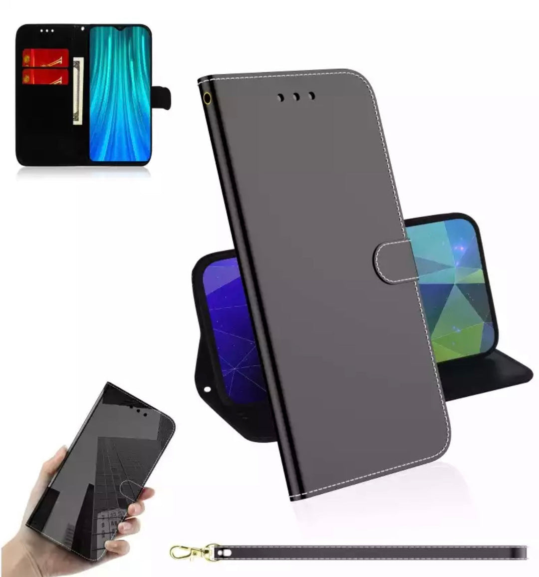 Spiegel Hochglanz Kunstleder Klapp Hülle/Flip Case für Samsung Galaxy S25, S24, S23-Serie | ZITOCASES®