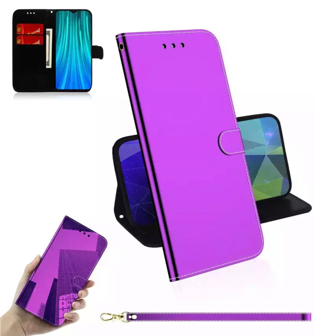 Spiegel Hochglanz Kunstleder Klapp Hülle/Flip Case für Samsung Galaxy S25, S24, S23-Serie | ZITOCASES®