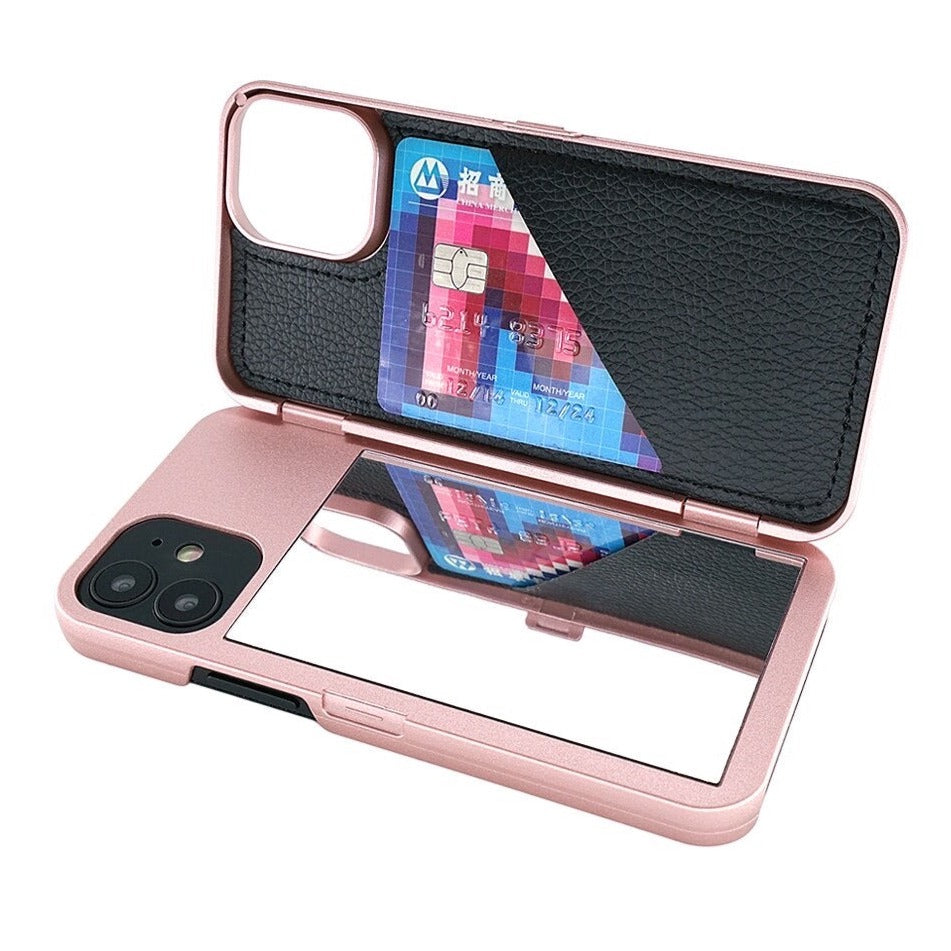 2-in-1 Kosmetikspiegel + Kartenfach Hülle/Case für iPhone 16-Serie | ZITOCASES®