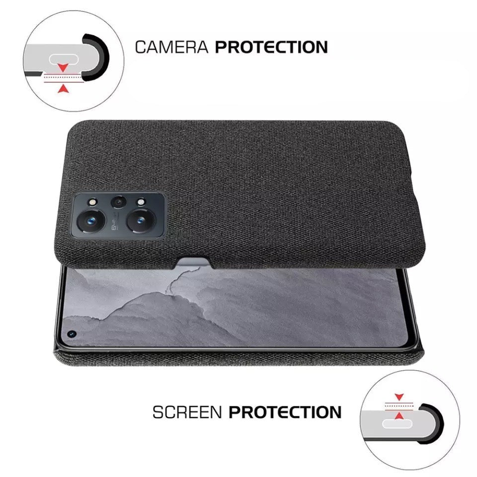 Stoff überzogene Soft Hülle/Case für Realme GT 7 Pro., GT NEO 6, 6T, 5, 3T, 3, 2, Master Edition, Narzo 50, 30, X50, X2 Pro, X2, C75, C55, C51, C35, C33 C31, C30, C25Y, C21Y, C11, , 14X, 14 Pro, 12 Pro Plus, 12 Plus, 12 Pro, 12 | ZITOCASES®