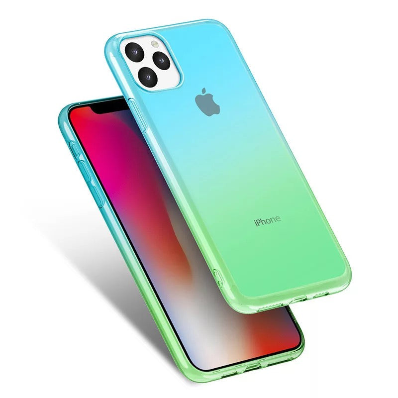 Transparente Doppelfarben Regenbogen Silikon Hülle/Case für iPhone 16, 16 Plus, 16 Pro, 16 Pro Max, 16e, 15, 15 Plus, 15 Pro, 15 Pro Max, 14, 14 Plus, 14 Pro, 14 Pro Max, 13, 13 Pro, 13 Pro Max, 13 Mini, 12, 12 Pro, 12 Pro Max, 12 Mini, SE, 11 | ZITOCASES®