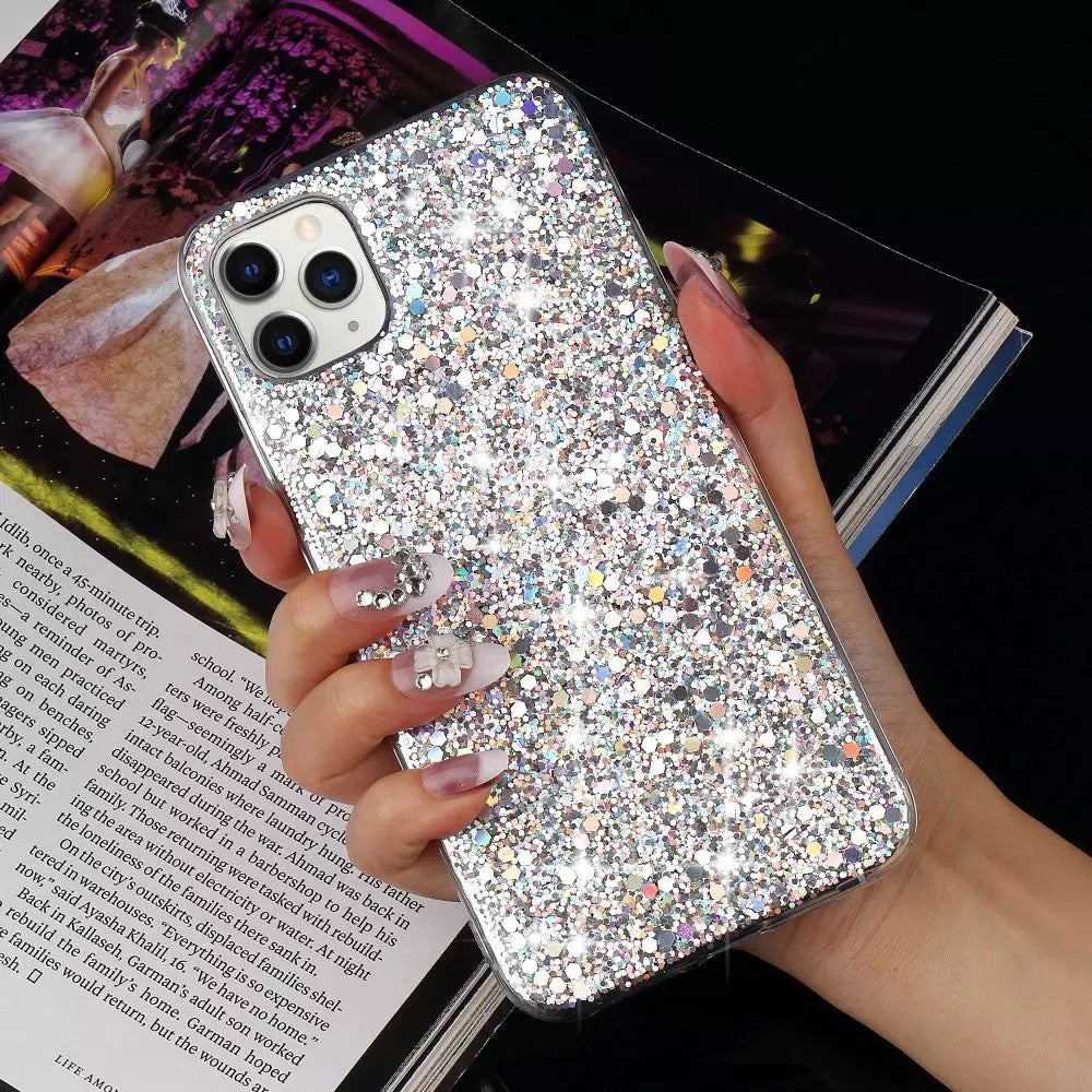 Glitzer Flakes Soft Hülle/Case verschiedene Farben für iPhone 16, 16 Plus, 16 Pro, 16 Pro Max, 15, 15 Plus, 15 Pro, 15 Pro Max, 14, 14 Plus, 14 Pro, 14 Pro Max, 13, 13 Pro, 13 Pro Max, 13 Mini, 12, 12 Pro, 12 Pro Max, 12 Mini, SE, 11, 11 Pro, 11 Pro Max | ZITOCASES®