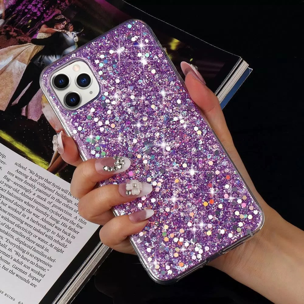 Glitzer Flakes Soft Hülle/Case verschiedene Farben für iPhone 16, 16 Plus, 16 Pro, 16 Pro Max, 15, 15 Plus, 15 Pro, 15 Pro Max, 14, 14 Plus, 14 Pro, 14 Pro Max, 13, 13 Pro, 13 Pro Max, 13 Mini, 12, 12 Pro, 12 Pro Max, 12 Mini, SE, 11, 11 Pro, 11 Pro Max | ZITOCASES®