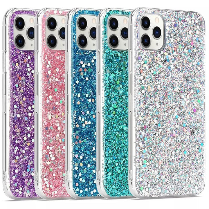 Glitzer Flakes Soft Hülle/Case verschiedene Farben für iPhone 16, 16 Plus, 16 Pro, 16 Pro Max, 15, 15 Plus, 15 Pro, 15 Pro Max, 14, 14 Plus, 14 Pro, 14 Pro Max, 13, 13 Pro, 13 Pro Max, 13 Mini, 12, 12 Pro, 12 Pro Max, 12 Mini, SE, 11, 11 Pro, 11 Pro Max | ZITOCASES®