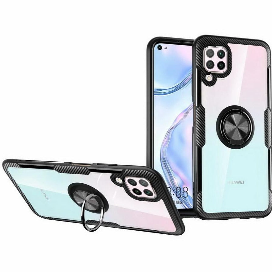 Magnetische Carbon Ring Hülle/Case verschiedene Farben für Huawei Pura 70, 70 Pro, 70 Ultra, P60 Pro, P50, P50 Pro, P40, P40 Lite, P40 Pro, P30, P30 Lite, P30 Pro, P20, P20 Lite, P20 Pro, Mate 60 Pro, 50 Pro, 40 Pro, Nova 12s, 12i, 12 SE | ZITOCASES®