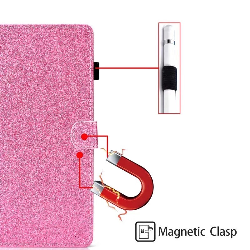 Kunstleder Glitzer Hülle/Case verschiedene Farben für iPad, Mini, Pro, Air | ZITOCASES®