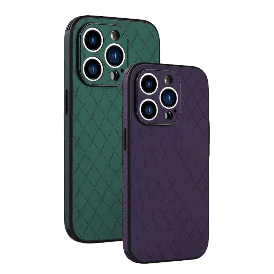 Karierte dünne Kunstleder Hülle/Case verschiedene Farben für iPhone 16, 16 Plus, 16 Pro, 16 Pro Max, 15, 15 Plus, 15 Pro, 15 Pro Max, 14, 14 Plus, 14 Pro, 14 Pro Max, 13, 13 Pro, 13 Pro Max, 13 Mini, 12, 12 Pro, 12 Pro Max, 12 Mini, SE, 11, 11 Pro | ZITOCASES®