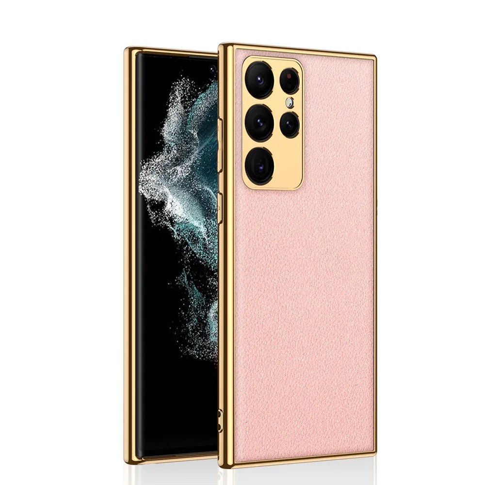 Luxus Kunstleder/Gold Optik Hülle/Case für Samsung Galaxy S25, S25 Plus, S25 Ultra, S24, S24 Plus, S24 Ultra, S24 FE, S23 FE, S23, S23 Plus, S23 Ultra, S22, S22 Plus, S22 Ultra, S21 FE, S21, S21 Plus, S21 Ultra, S20, S20 Plus, S20 Ultra | ZITOCASES®