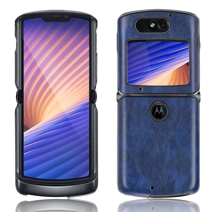 Kunstleder Optik Hülle/Case verschiedene Farben für Motorola Razr 5G | ZITOCASES®