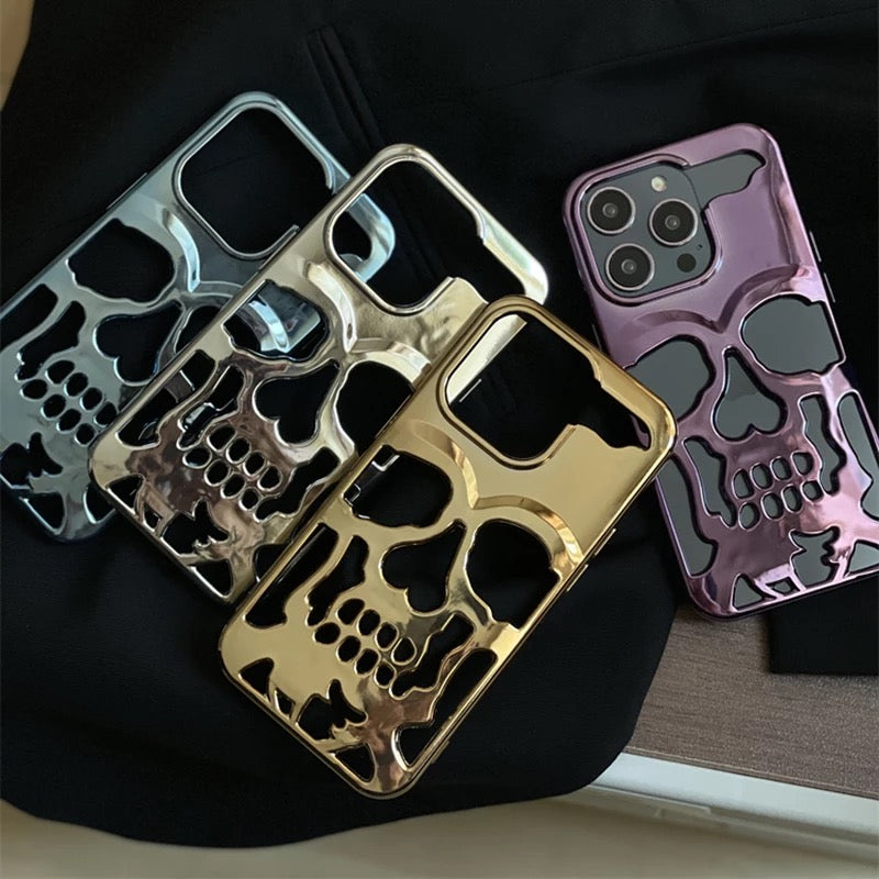 3D Chrom Totenkopf/Schädel Hülle/Case für iPhone 16-Serie | ZITOCASES®