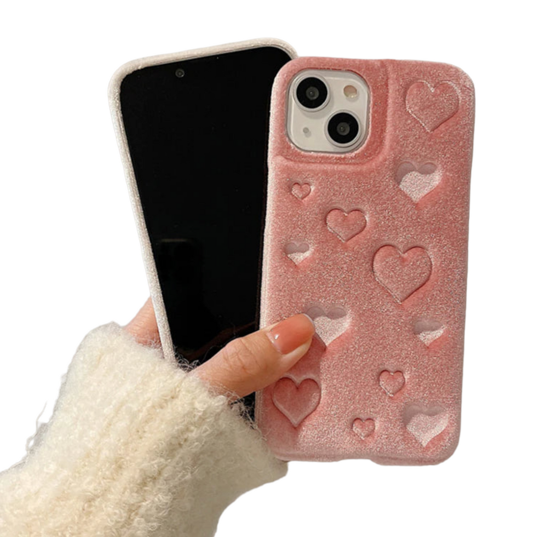 Weiche Stoff 3D Herz Hülle/Case für iPhone 12, 13-Serie | ZITOCASES®