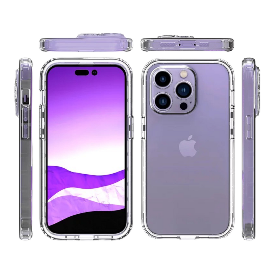 Zweiteilige Transparente Silikon Hülle/Case für iPhone 16, 16 Plus, 16 Pro, 16 Pro Max, 16e, 15, 15 Plus, 15 Pro, 15 Pro Max, 14, 14 Plus, 14 Pro, 14 Pro Max, 13, 13 Pro, 13 Pro Max, 13 Mini, 12, 12 Pro, 12 Pro Max, 12 Mini, SE, 11, 11 Pro | ZITOCASES®