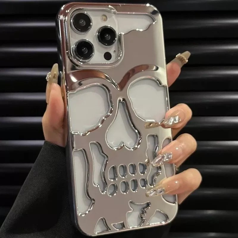 3D Chrom Totenkopf/Schädel Hülle/Case für iPhone 16-Serie | ZITOCASES®