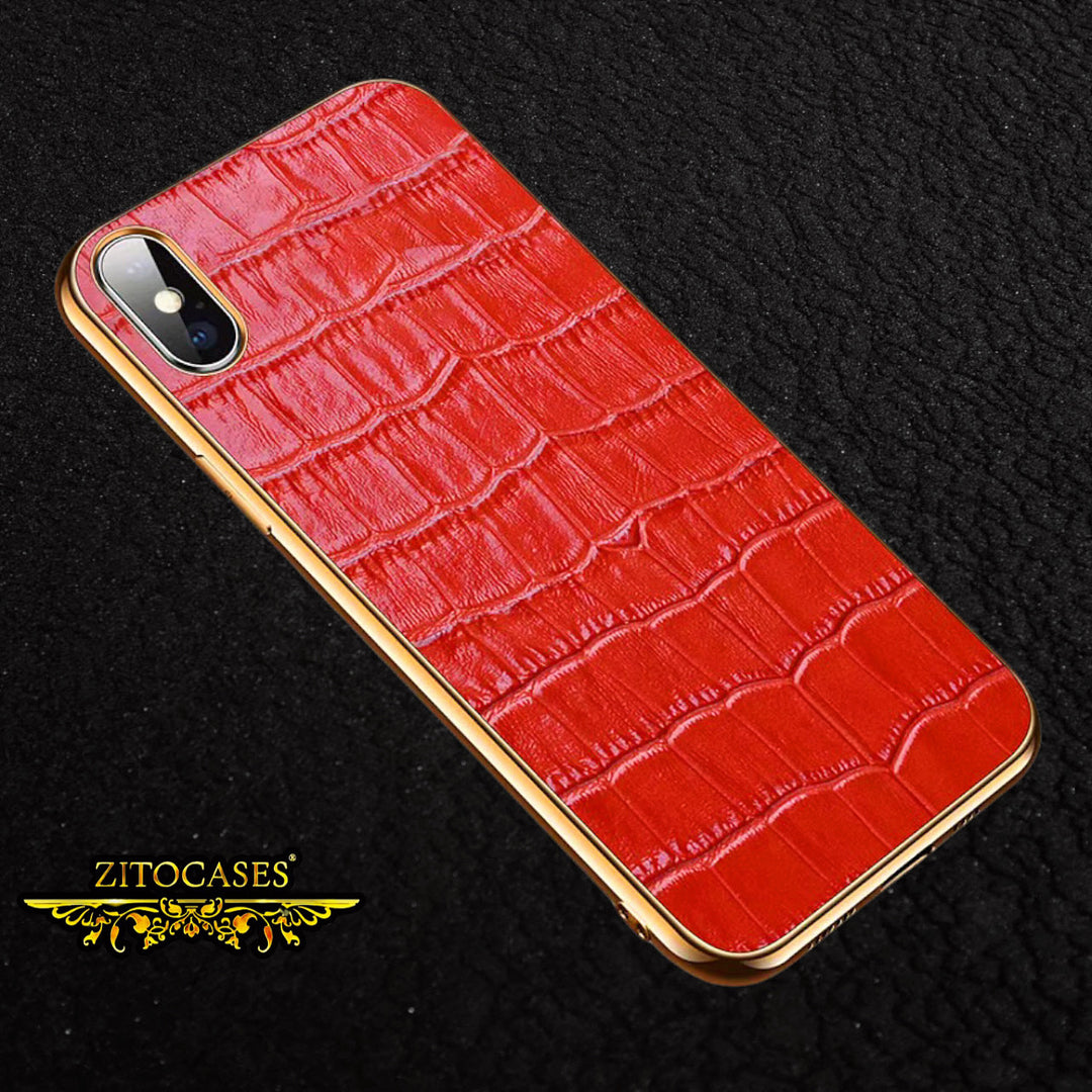 Krokodil-Leder Optik Hülle/Case für iPhone 16, 16 Plus, 16 Pro, 16 Pro Max, 16e, 15, 15 Plus, 15 Pro, 15 Pro Max, 14, 14 Plus, 14 Pro, 14 Pro Max, 13, 13 Pro, 13 Pro Max, 13 Mini, 12, 12 Pro, 12 Pro Max, 12 Mini, SE, 11, 11 Pro | ZITOCASES®