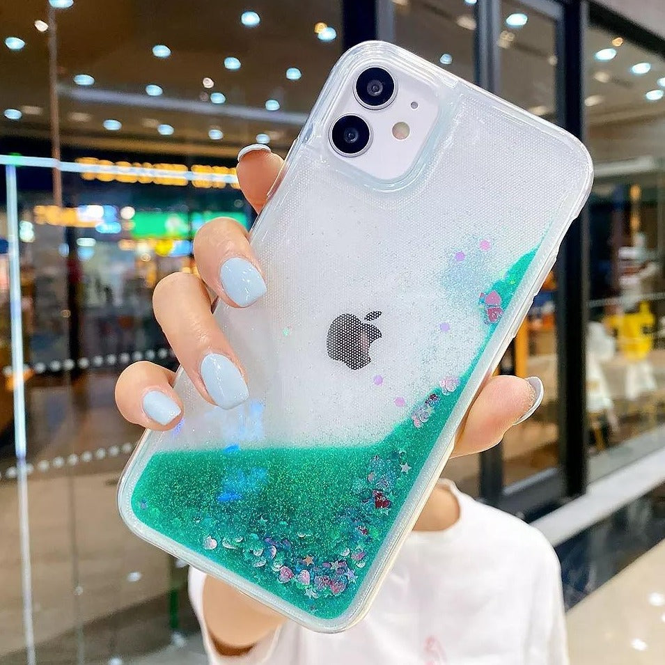 Liquid Schwimmende Glitzer Flakes Hülle/Case verschiedene Farben für iPhone 16, 15, 14-Serie | ZITOCASES®