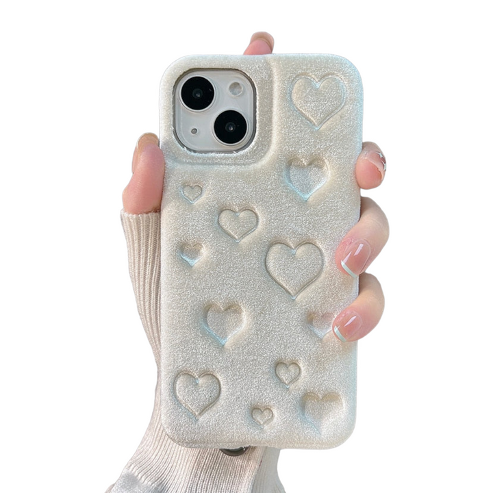 Weiche Stoff 3D Herz Hülle/Case für iPhone 12, 13-Serie | ZITOCASES®