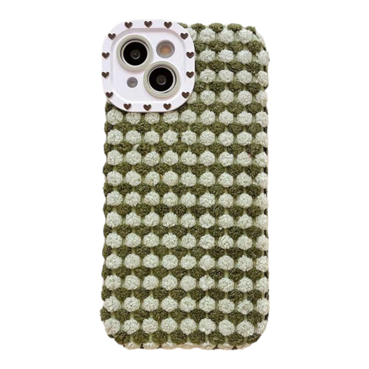 Gepunktete Stoff 3D Herz Hülle/Case für iPhone 16, 16 Plus, 16 Pro, 16 Pro Max, 15, 15 Plus, 15 Pro, 15 Pro Max, 14, 14 Plus, 14 Pro, 14 Pro Max, 13, 13 Pro, 13 Pro Max, 13 Mini, 12, 12 Pro, 12 Pro Max, 12 Mini, SE, 11, 11 Pro, 11 Pro Max | ZITOCASES®