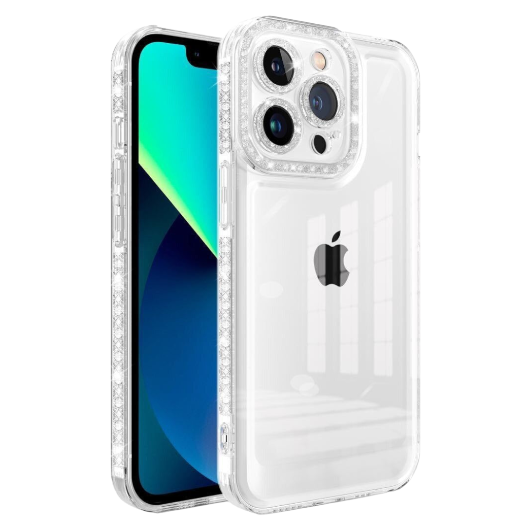 Transparente Glitzer Akzente Silikon Hülle/Case für iPhone 16-Serie | ZITOCASES®