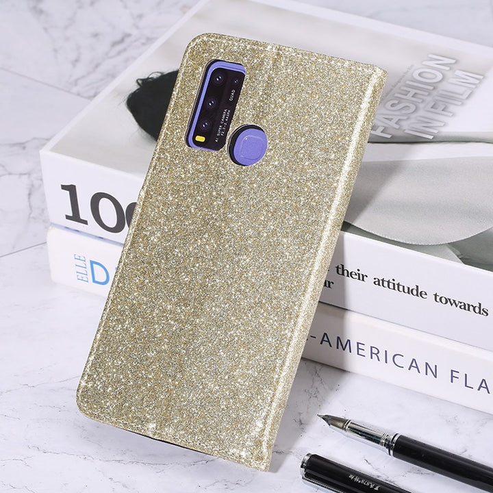 Glitzer Kunstleder Klapp Hülle/Flip Case verschiedene Farben für Wiko U30, U20, U10, Y82, Y81, Y80, Y62, Y61, Y52, View 5, 5 Plus, 4, 4 Lite | ZITOCASES®