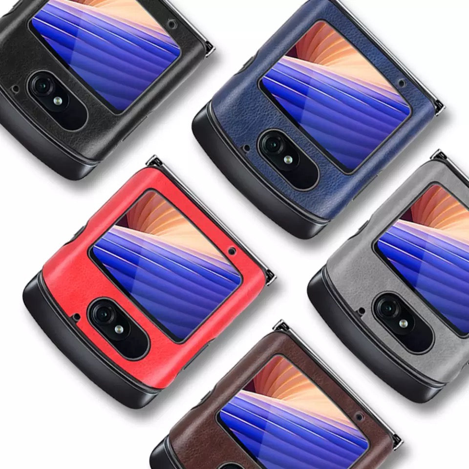 Kunstleder Optik Hülle/Case verschiedene Farben für Motorola Razr 5G | ZITOCASES®