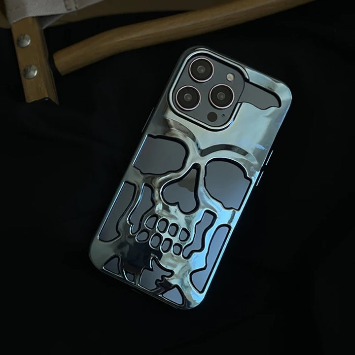 3D Chrom Totenkopf/Schädel Hülle/Case für iPhone 16-Serie | ZITOCASES®