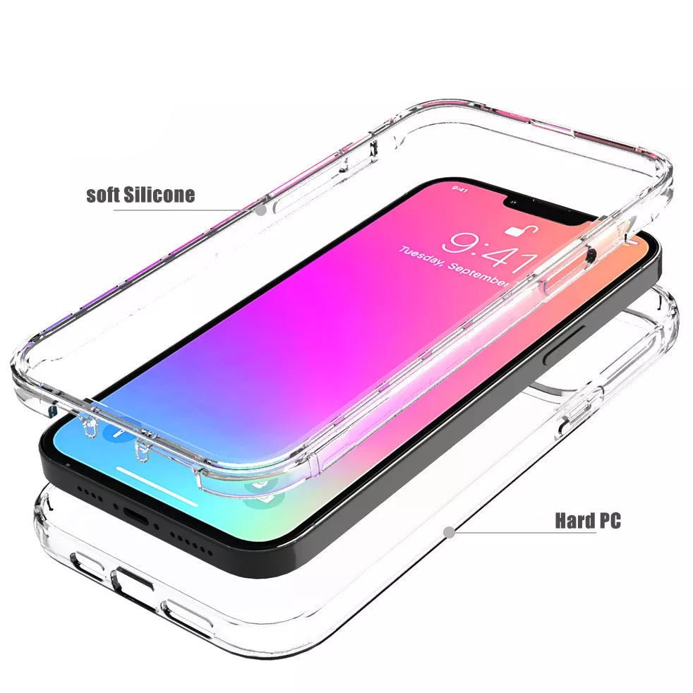 Zweiteilige Transparente Silikon Hülle/Case für iPhone 16, 16 Plus, 16 Pro, 16 Pro Max, 16e, 15, 15 Plus, 15 Pro, 15 Pro Max, 14, 14 Plus, 14 Pro, 14 Pro Max, 13, 13 Pro, 13 Pro Max, 13 Mini, 12, 12 Pro, 12 Pro Max, 12 Mini, SE, 11, 11 Pro | ZITOCASES®