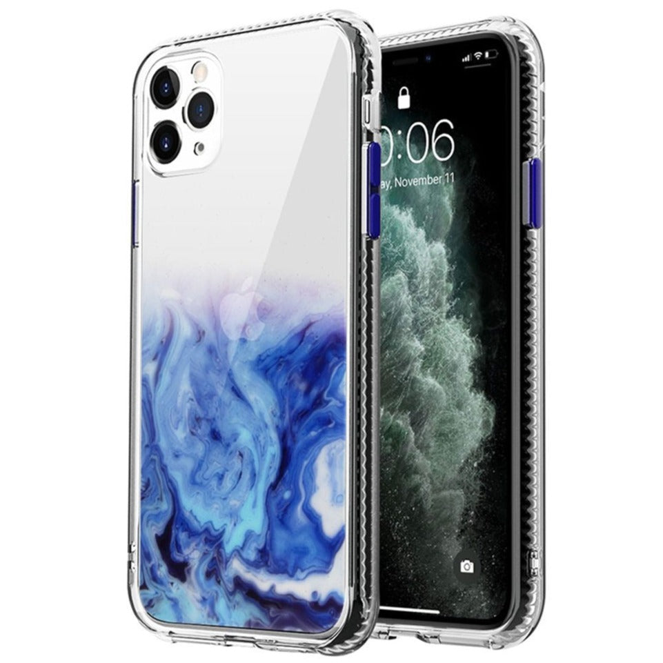 Wellen Marmor Design Hülle/Case verschiedene Farben für iPhone 16, 15, 14-Serie | ZITOCASES®