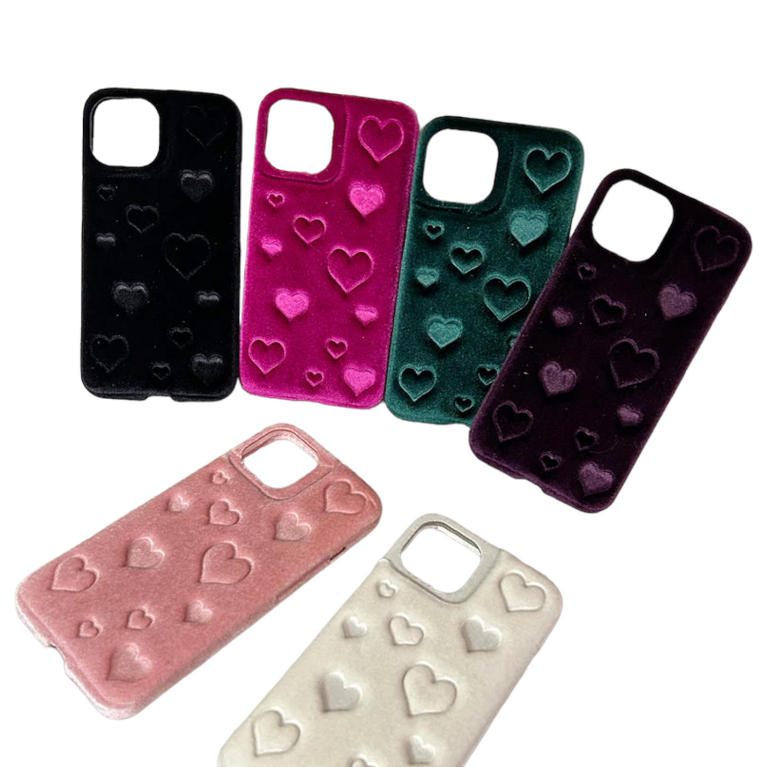 Weiche Stoff 3D Herz Hülle/Case für iPhone 16, 16 Plus, 16 Pro, 16 Pro Max, 16e, 15, 15 Plus, 15 Pro, 15 Pro Max, 14, 14 Plus, 14 Pro, 14 Pro Max, 13, 13 Pro, 13 Pro Max, 13 Mini, 12, 12 Pro, 12 Pro Max, 12 Mini, SE, 11, 11 Pro | ZITOCASES®