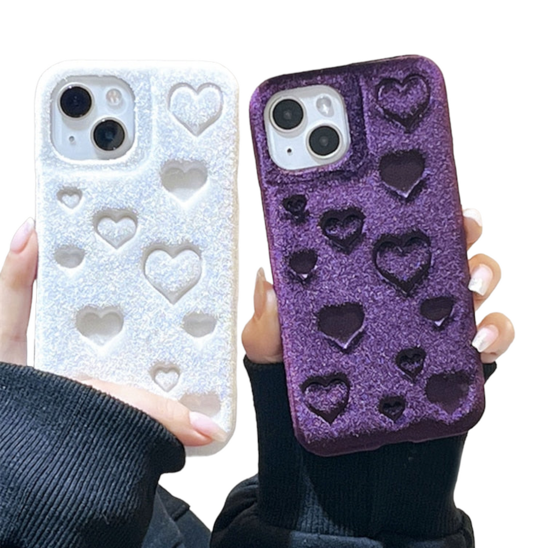 Weiche Stoff 3D Herz Hülle/Case für iPhone 12, 13-Serie | ZITOCASES®