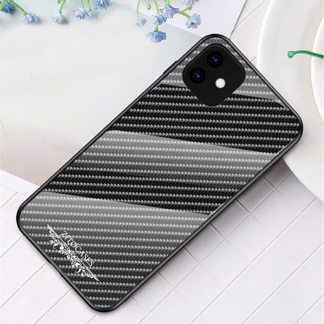 Carbon Panzerglas Hülle/Case für iPhone 16, 16 Plus, 16 Pro, 16 Pro Max, 15, 15 Plus, 15 Pro, 15 Pro Max, 14, 14 Plus, 14 Pro, 14 Pro Max, 13, 13 Pro, 13 Pro Max, 13 Mini, 12, 12 Pro, 12 Pro Max, 12 Mini, SE, 11, 11 Pro, 11 Pro Max, X/XS | ZITOCASES®