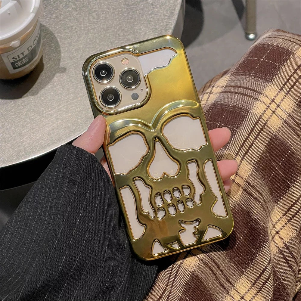 3D Chrom Totenkopf/Schädel Hülle/Case für iPhone 16-Serie | ZITOCASES®