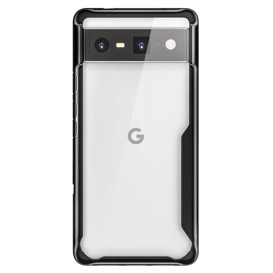 Transparente Silikon/Plastik Hülle/Case mit schwarzen Rahmen für Google Pixel 9, 9 Pro, 9 Pro XL, 9A, 8, 8 Pro, 8A, 7, 7 Pro, 7A, 6, 6 Pro, 6A, 5, 4, 4 XL, 4A, 3, 3 XL, 3A, 3A XL | ZITOCASES®