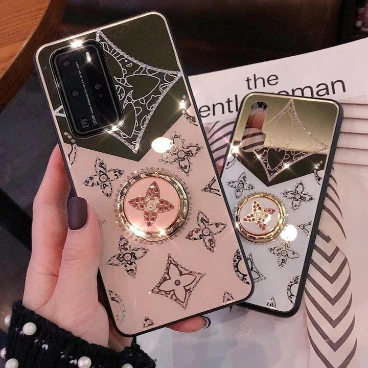 Diamanten Spiegel Hülle/Case inkl. Halterung auf der Rückseite für Huawei Pura 70, 70 Pro, 70 Ultra, P60 Pro, P50, P50 Pro, P40, P40 Pro, P30, P30 Lite, P30 Pro, P20, P20 Lite, P20 Pro, Mate 60 Pro, 50 Pro, 40 Pro, Nova 12s, 12i, 12 SE | ZITOCASES®