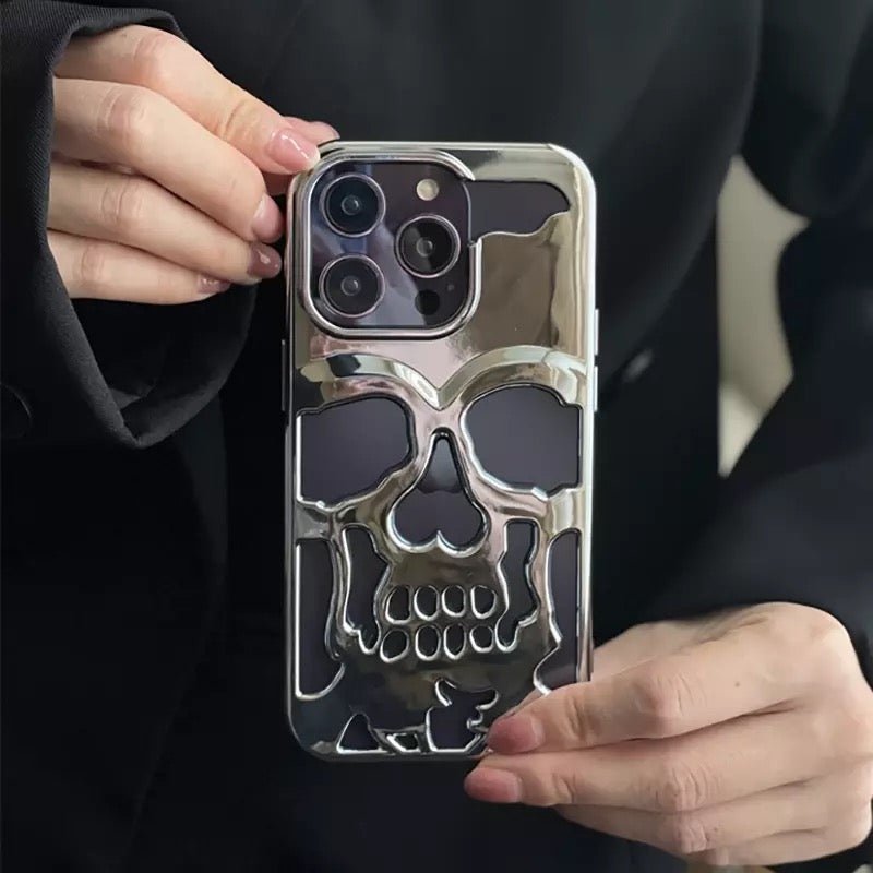 3D Chrom Totenkopf/Schädel Hülle/Case für iPhone 16-Serie | ZITOCASES®