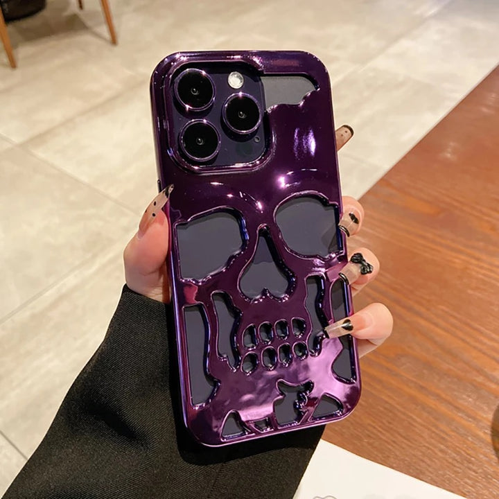 3D Chrom Totenkopf/Schädel Hülle/Case für iPhone 16-Serie | ZITOCASES®