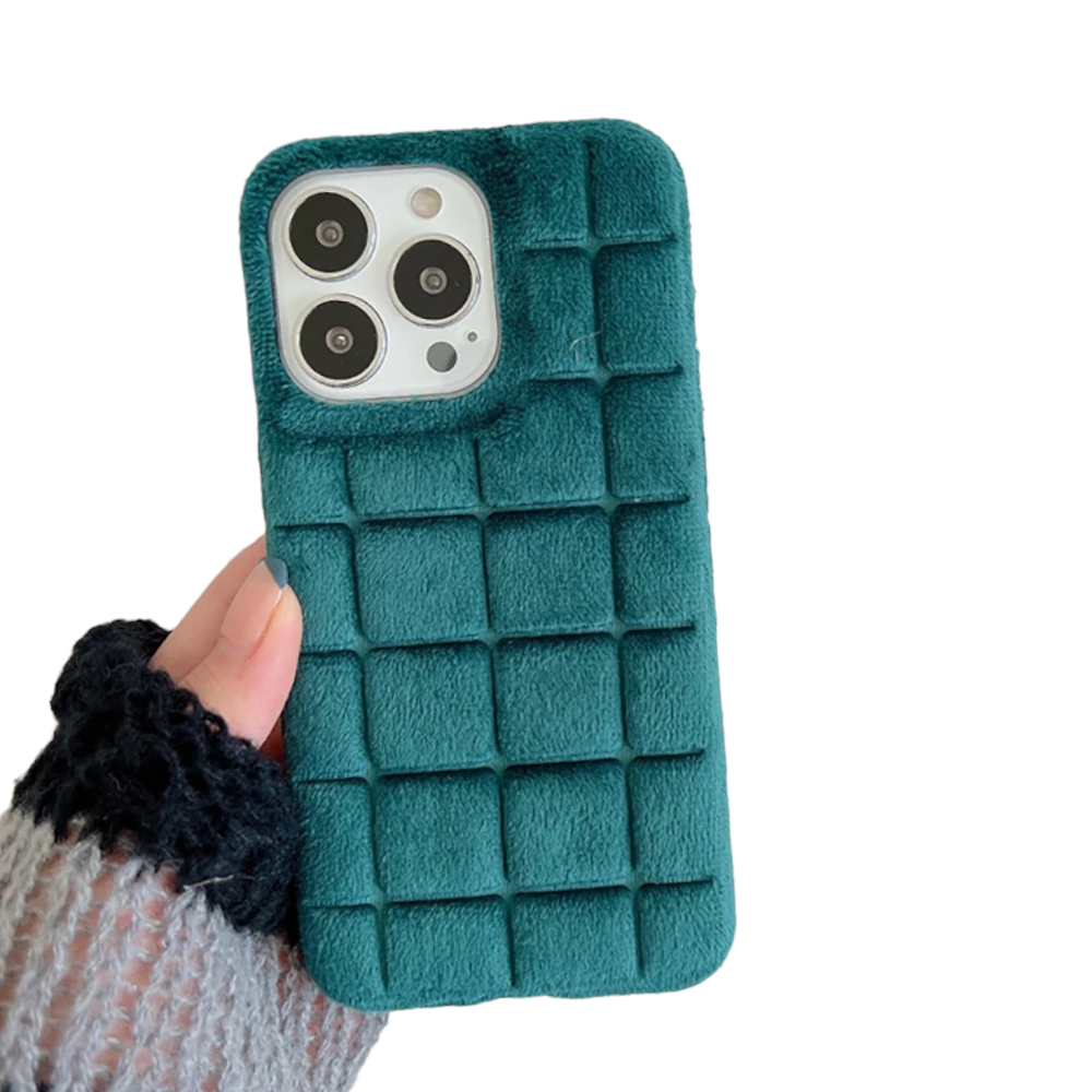 Weiche Stoff 3D Kachel/Karo Design Hülle/Case für iPhone 16, 15, 14, 13-Serie | ZITOCASES®