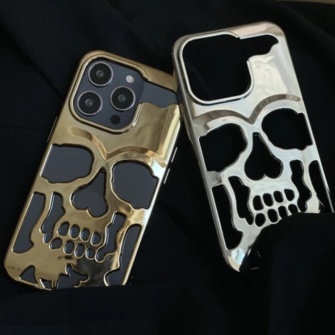 3D Chrom Totenkopf/Schädel Hülle/Case für iPhone 16-Serie | ZITOCASES®