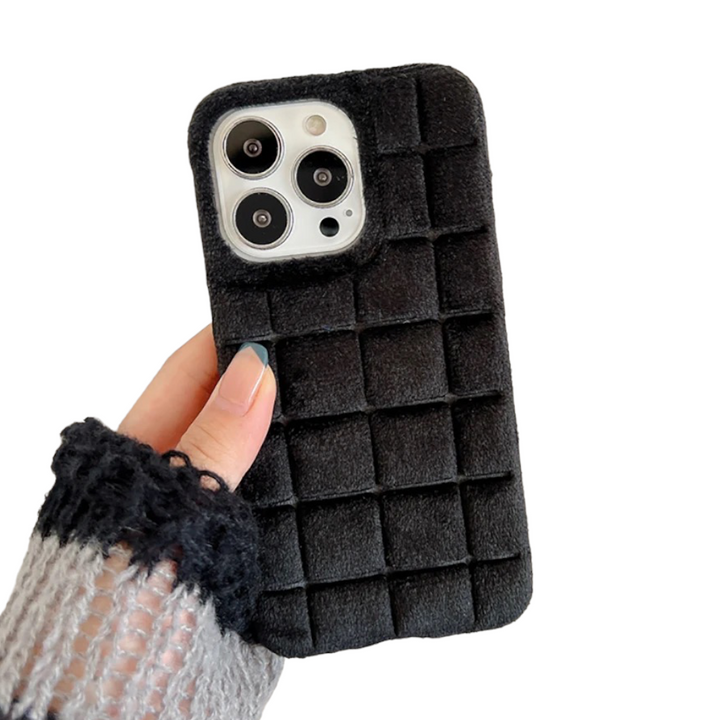 Weiche Stoff 3D Kachel/Karo Design Hülle/Case für iPhone 16, 15, 14, 13-Serie | ZITOCASES®