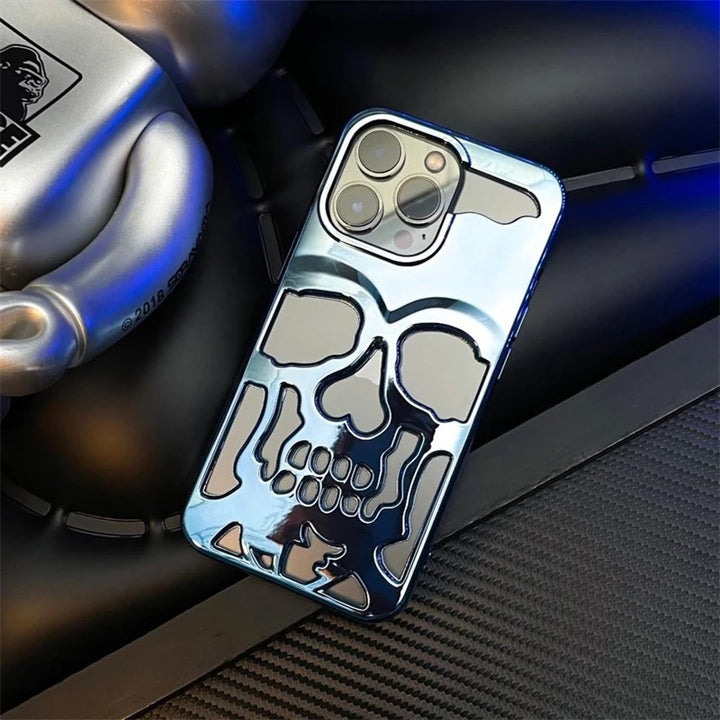 3D Chrom Totenkopf/Schädel Hülle/Case für iPhone 16-Serie | ZITOCASES®